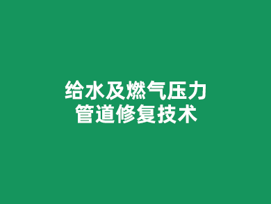 给水及燃气压力管道修复技术
